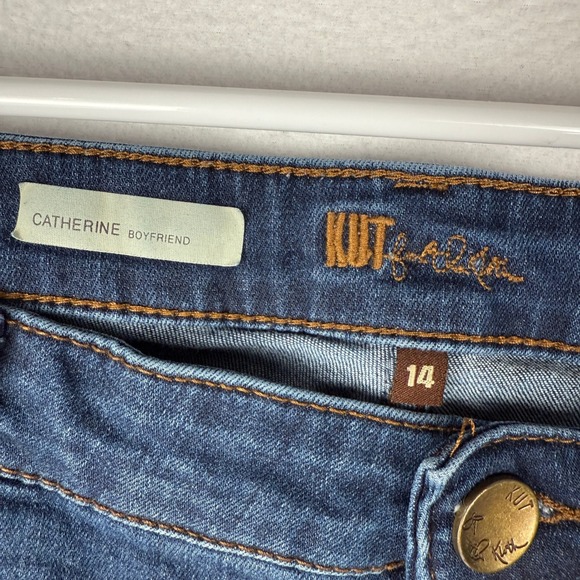 KUT from the Kloth Catherine Boyfriend Jeans Womens 14 Medium Wash Denim - Picture 3 of 9